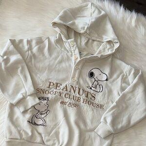 H&M Cream Hoodie with Peanuts Design